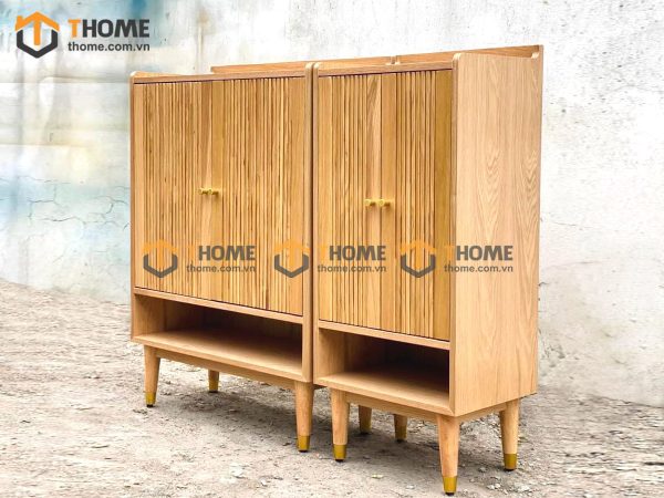 Tủ giày gỗ sồi tự nhiên 4 cánh Aolix TG-08SN