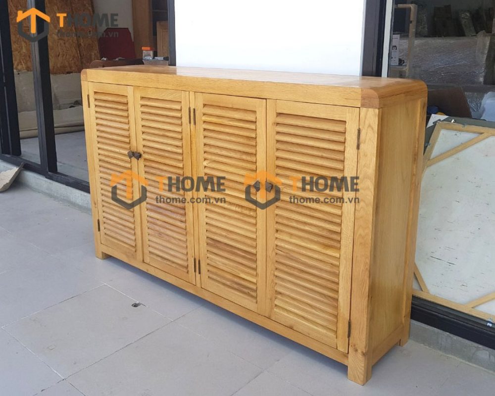 Tủ giày gỗ sồi tự nhiên 4 cánh mở Nova TG-17SM