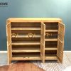 Tủ giày gỗ sồi tự nhiên 4 cánh Nova tay nắm âm TG-27SM