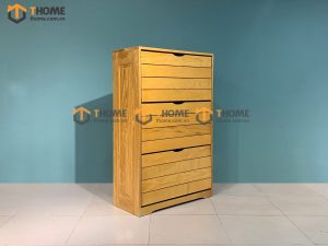 Tủ giày gỗ sồi tự nhiên thông minh 3 cánh lật Zen TG-24SM