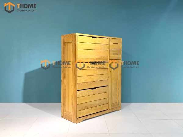 Tủ giày gỗ sồi tự nhiên thông minh 3 cánh lật Zen TG-25SM