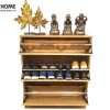 Tủ giày gỗ sồi tự nhiên thông minh 3 cánh lật TG-23SM
