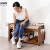 Tủ giày gỗ tre kết hợp ghế ngồi TG-01TRE