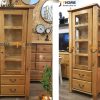Tủ kính gỗ sồi tự nhiên 1 cánh Woodstock TK-07SM