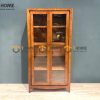 Tủ kính gỗ sồi tự nhiên 2 cánh 1 hộc kéo MangoTK-04SN