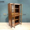 Tủ kính gỗ sồi tự nhiên 2 cánh 1 hộc kéo MangoTK-04SN