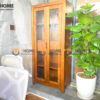 Tủ Kính Gỗ Sồi Tự Nhiên 2 Cánh 1 Hộc Kéo Mango Tk-04SN