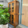 Tủ Kính Gỗ Sồi Tự Nhiên 2 Cánh 1 Hộc Kéo Mango Tk-04SN