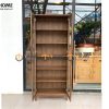 Tủ kính gỗ sồi tự nhiên 2 cánh Capri màu óc chó TK-02SN