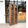 Tủ kính gỗ sồi tự nhiên 2 cánh Capri màu óc chó TK-02SN