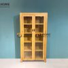 Tủ kính gỗ sồi tự nhiên 2 cánh Cuba TK-09SM