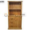 Tủ kính gỗ sồi tự nhiên 3 hộc kéo Morris TK-14SM