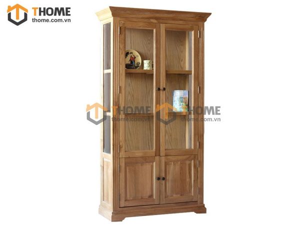 Tủ kính gỗ sồi tự nhiên 4 cánh Tuscany TK-05SM-01