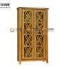 Tủ kính gỗ sồi tự nhiên cánh X Woodstock TK-06SM