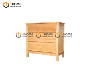 Tủ ngăn kéo gỗ sồi tự nhiên 3 hộc kéo Delux màu tự nhiên TNK-12SM
