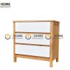 Tủ ngăn kéo gỗ sồi tự nhiên 3 hộc kéo Delux màu trắng TNK-13SM