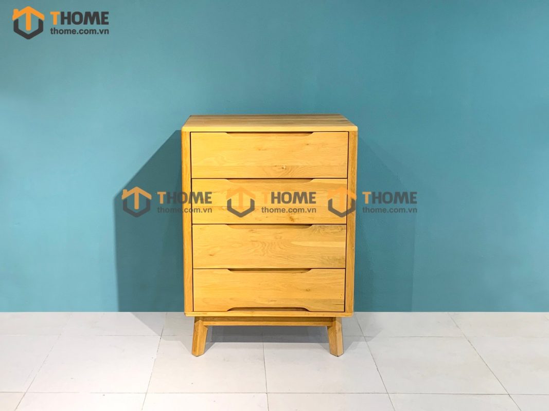 Tủ ngăn kéo gỗ sồi tự nhiên 4 hộc kéo Como TNK-16SM