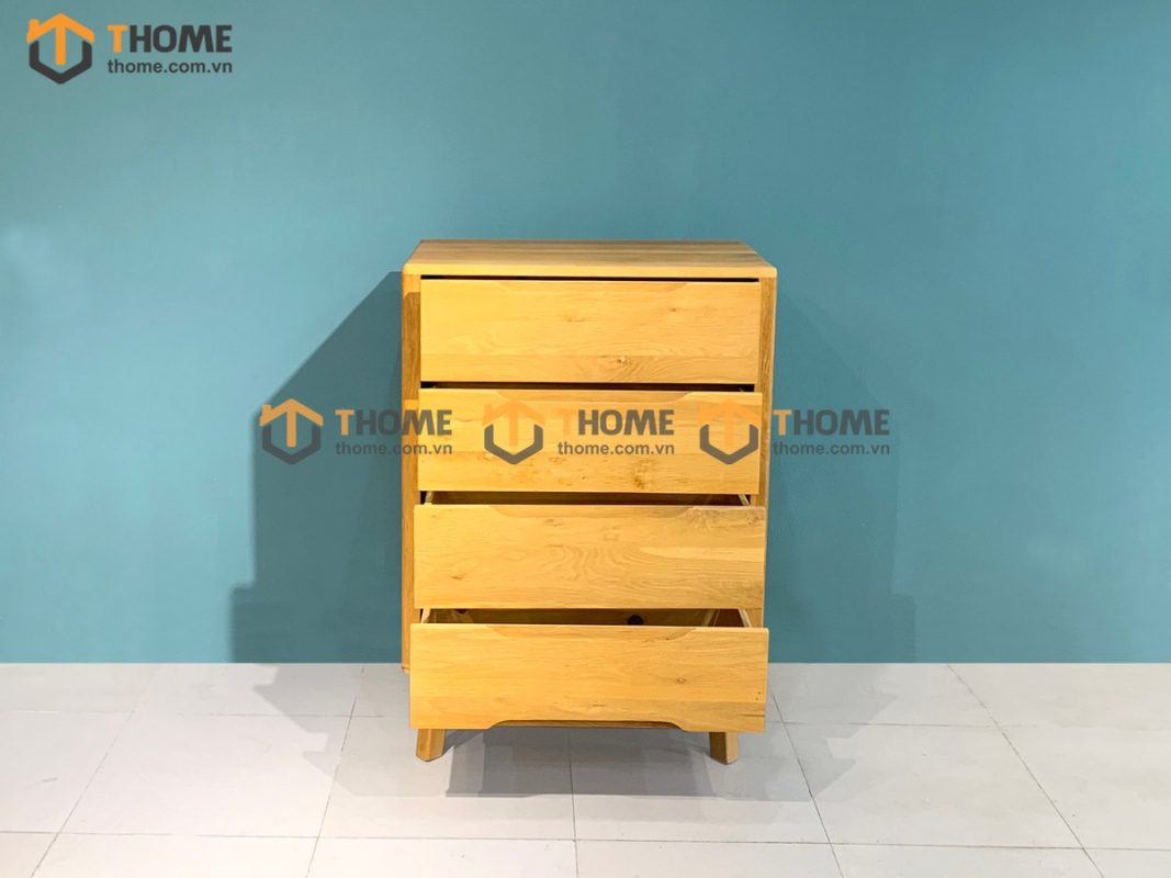 Tủ ngăn kéo gỗ sồi tự nhiên 4 hộc kéo Como TNK-16SM
