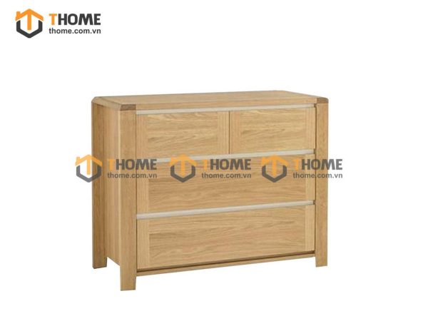 Tủ ngăn kéo gỗ sồi tự nhiên 4 hộc kéo Lakada TNK-05SM