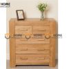 Tủ ngăn kéo gỗ sồi tự nhiên 5 hộc kéo Chunky TNK-08SM