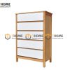 Tủ ngăn kéo gỗ sồi tự nhiên 5 hộc kéo Delux màu trắng TNK-15SM