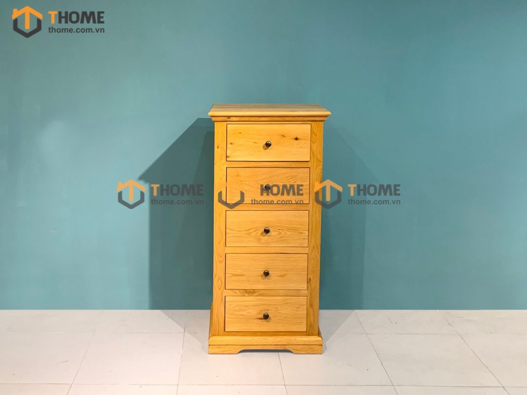 Tủ ngăn kéo gỗ sồi tự nhiên 5 hộc kéo Hampshire TNK-02SM