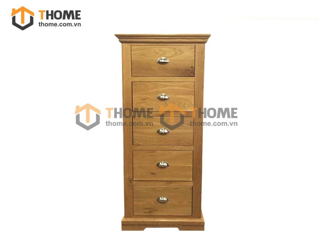 Tủ ngăn kéo gỗ sồi tự nhiên 5 hộc kéo Hampshire TNK-02SM