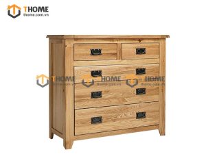 Tủ ngăn kéo gỗ sồi tự nhiên 5 hộc kéo Harris TNK-07SM