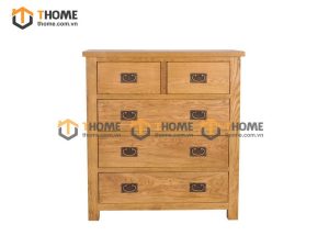 Tủ ngăn kéo gỗ sồi tự nhiên 5 hộc kéo Harris TNK-07SM