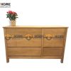 Tủ ngăn kéo gỗ sồi tự nhiên 6 hộc kéo Delux màu tự nhiên TNK-10SM