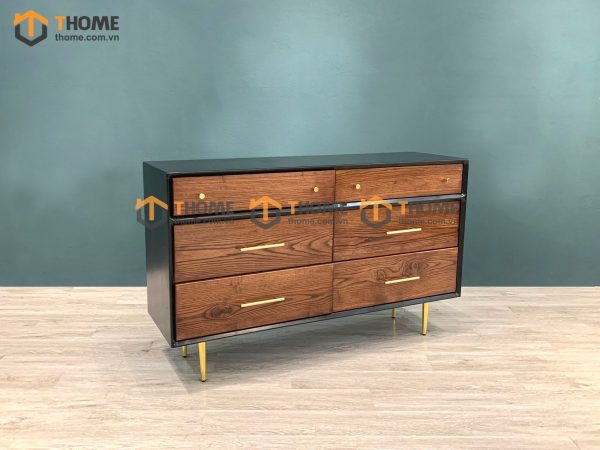 Tủ ngăn kéo gỗ sồi tự nhiên 6 hộc kéo Titan TNK-01SN