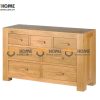 Tủ ngăn kéo gỗ sồi tự nhiên 7 hộc kéo Chunky TNK-09SM