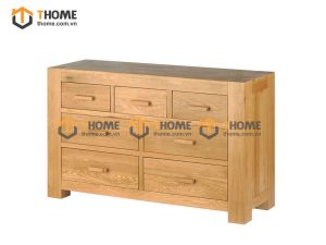 Tủ ngăn kéo gỗ sồi tự nhiên 7 hộc kéo Chunky TNK-09SM