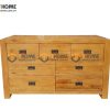 Tủ ngăn kéo gỗ sồi tự nhiên 7 hộc kéo Cuba TNK-19SM