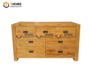 Tủ ngăn kéo gỗ sồi tự nhiên 7 hộc kéo Cuba TNK-19SM
