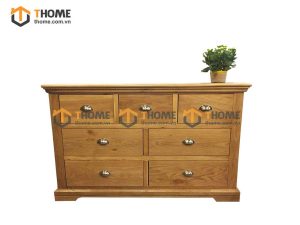 Tủ ngăn kéo gỗ sồi tự nhiên 7 hộc kéo Hampshire TNK-03SM