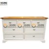 Tủ ngăn kéo gỗ sồi tự nhiên 7 hộc kéo Hampshire màu trắng TNK-21SM