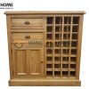 Tủ rượu gỗ sồi tự nhiên 2 hộc kéo 32 ô TR-04SM