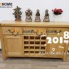 Tủ rượu gỗ sồi tự nhiên 3 hộc kéo 16 ô TR-03SM