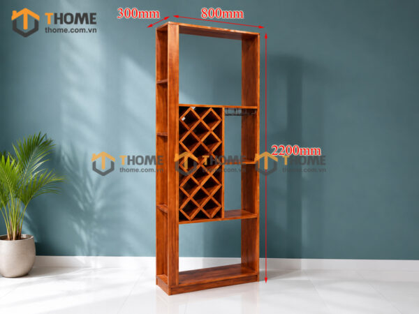 Tủ Rượu Gỗ Sồi Tự Nhiên Đứng TR-01SN
