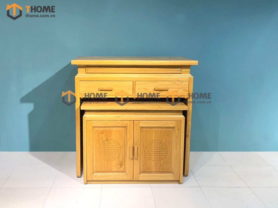 Tủ thờ gỗ sồi tự nhiên số 01 TT-01SM