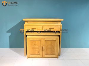 Tủ Thờ Gỗ Sồi Tự Nhiên Số 01 Nhiều Kích Thước Phong Thủy TT-01SM