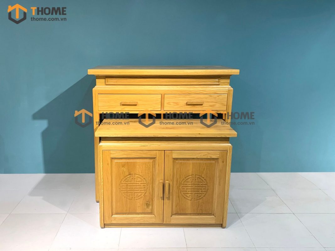 Tủ thờ gỗ sồi tự nhiên số 01 TT-01SM