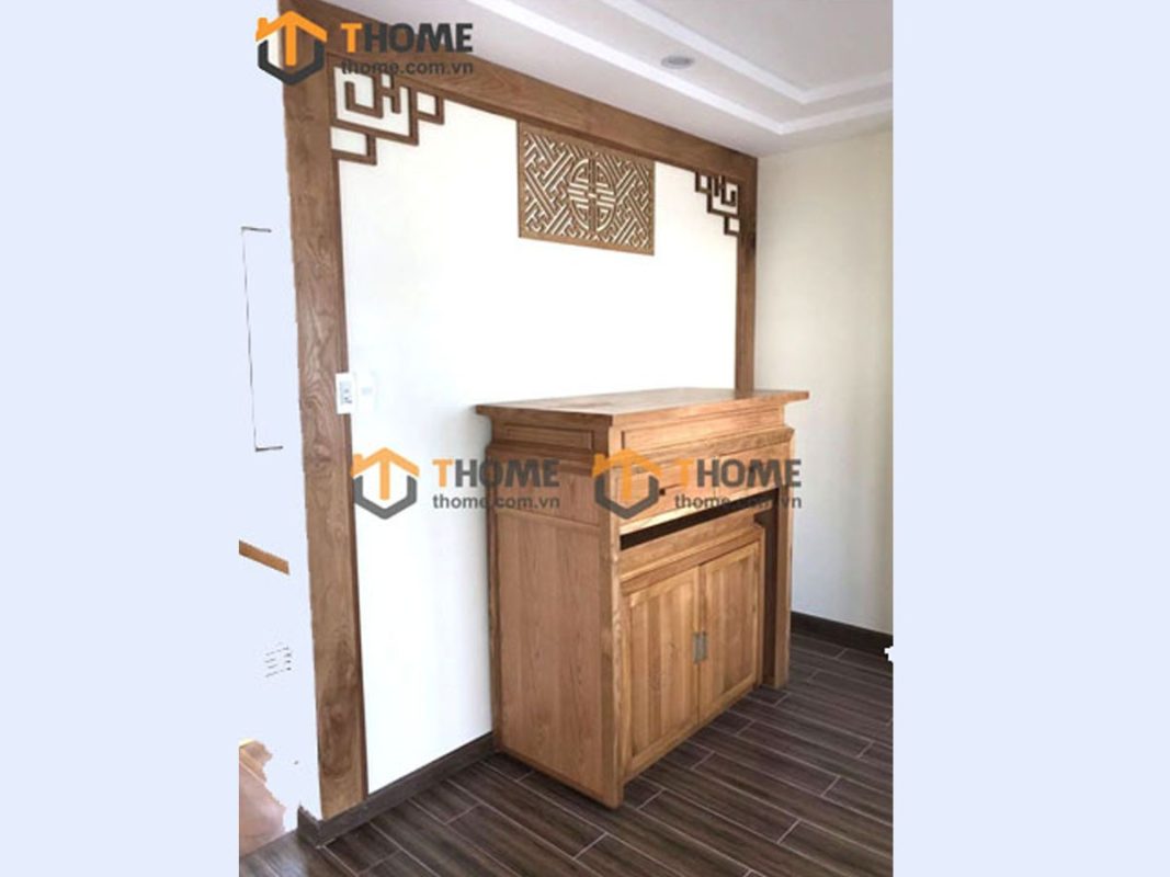Tủ thờ gỗ sồi tự nhiên số 01 TT-01SM
