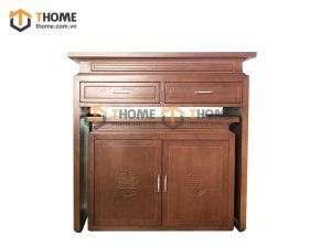 Tủ Thờ Gỗ Sồi Tự Nhiên Số 02 Nhiều Kích Thước Phong Thủy TT-02SM