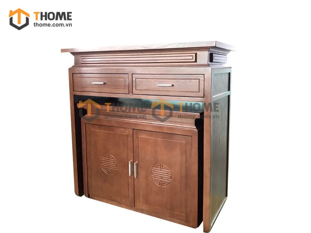 Tủ thờ gỗ sồi tự nhiên số 02 TT-02SM