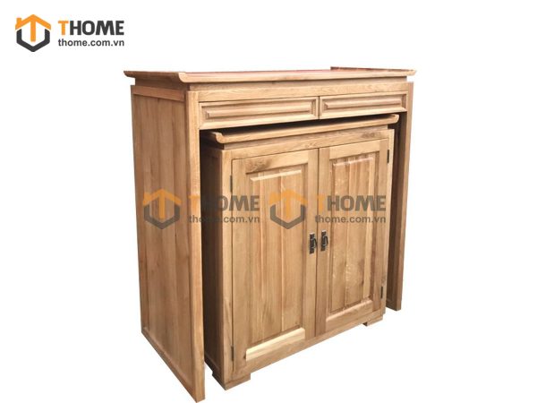 Tủ Thờ Gỗ Sồi Tự Nhiên Số 03 Nhiều Kích Thước Phong Thủy TT-03SM