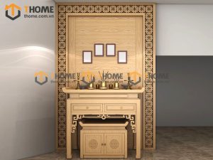 Tủ Thờ Gỗ Sồi Tự Nhiên Số 04 Nhiều Kích Thước Phong Thủy TT-04SM