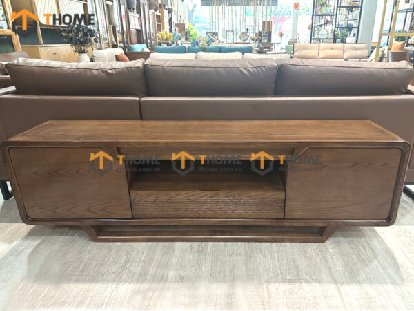 Tủ Tivi Gỗ Sồi Tự Nhiên 2 Cánh Chân Thuyền TTV-23SN