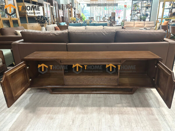 Tủ Tivi Gỗ Sồi Tự Nhiên 2 Cánh Chân Thuyền TTV-23SN